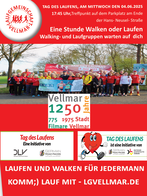 Blättchen Tag des Laufens eine Spalte