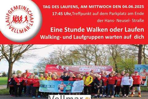 Blättchen Tag des Laufens eine Spalte